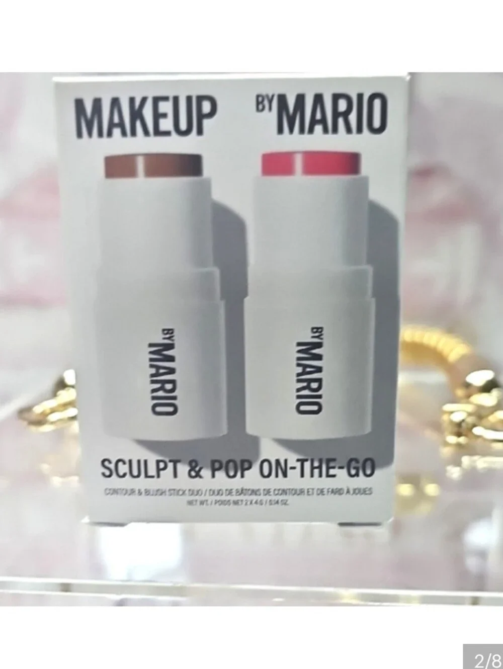 ❇️🧚‍♀️Makeup By Mario Contour & Blush Stick Duo DARK & RASPBERRY NWT